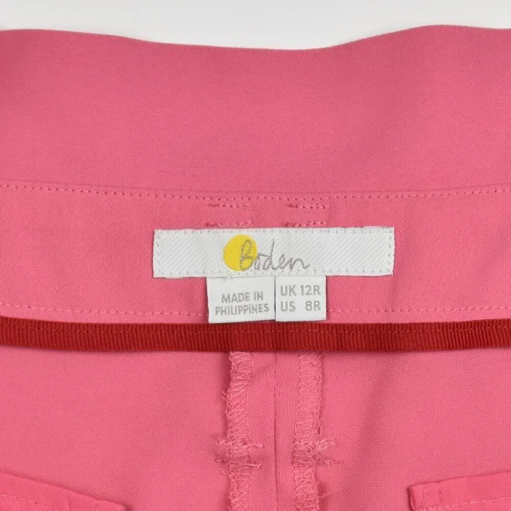 Boden Melina Paperbag Tie Waist Poppy Pants - 8 - Picture 5 of 6